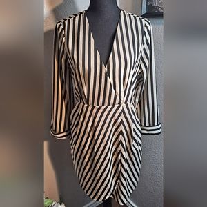 Striped Mini Dress or Top || Size L ( has pockets)